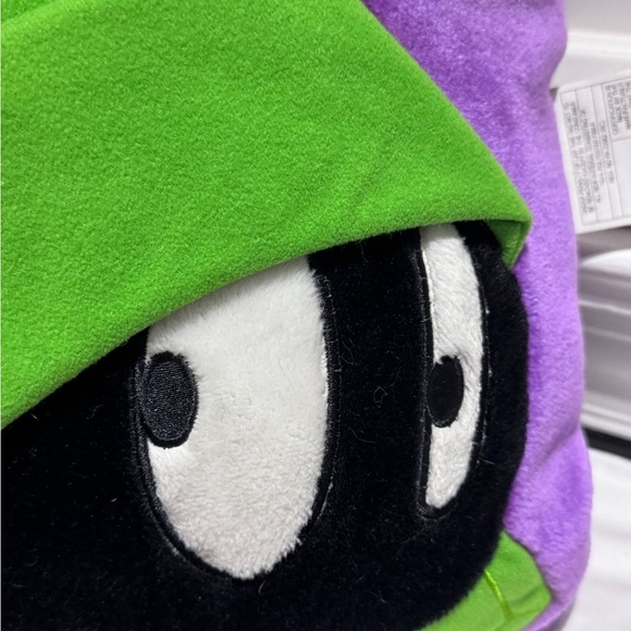 🧸 Rare Vintage 2001 Looney Tunes Marvin the Martian 13” x 13” Pillow - Picture 11 of 16